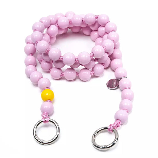 upbeads midi rosie crossbody kids holzperlenkette wooden beads chain cellphone chain keychain rosa handmade made in germany