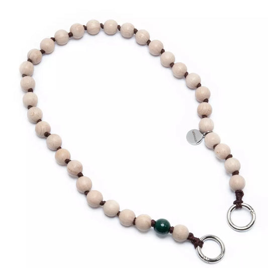 WOODY BROWN SHORTIE cell phone chain SHORTIE UPBEADS WOODY BROWN SHORTIE