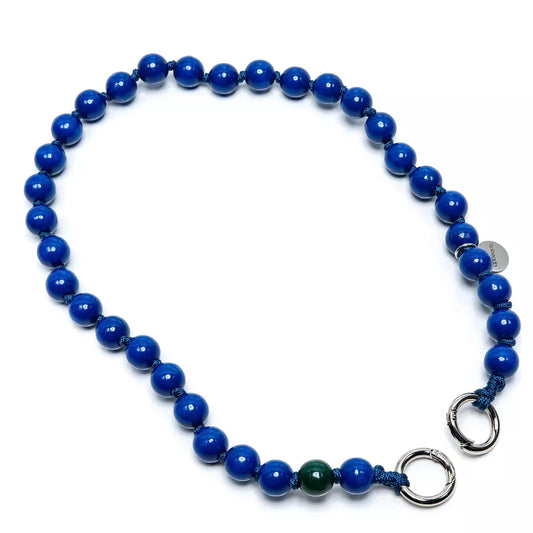 upbeads Ocean Schlüsselkette Holzkugel Holz Perlen blau Holzperlenkette Holzperlen cellphone chain keychain wooden bead chain