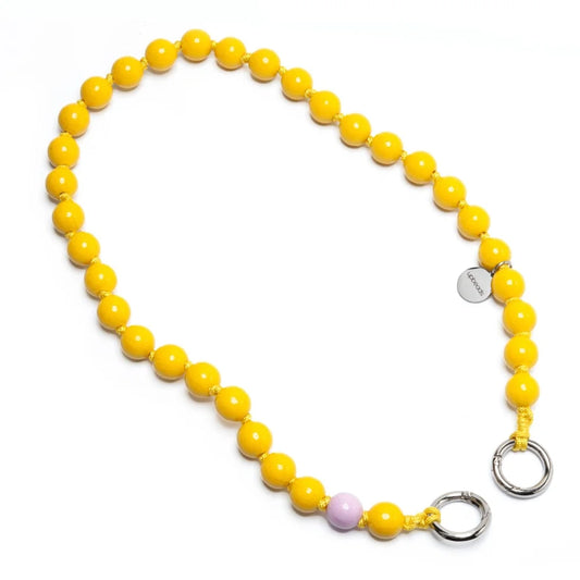 upbeads sunsun sun gelb yellow shortie shorty Handykette Holzperlenkette Holzperlen cellphone chain keychain wooden bead chain