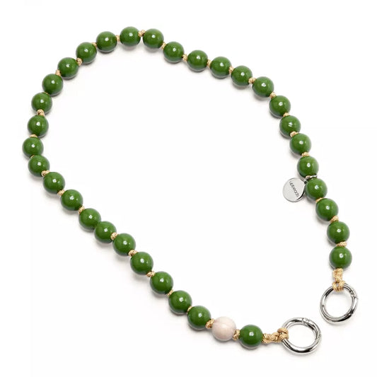 upbeads Olive Shortie shorty Handykette Holzperlenkette Holzperlen cellphone chain keychain wooden bead chain