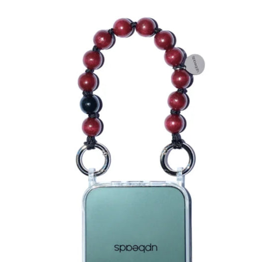 chimney with black cord and black signature bead as cellphone chain