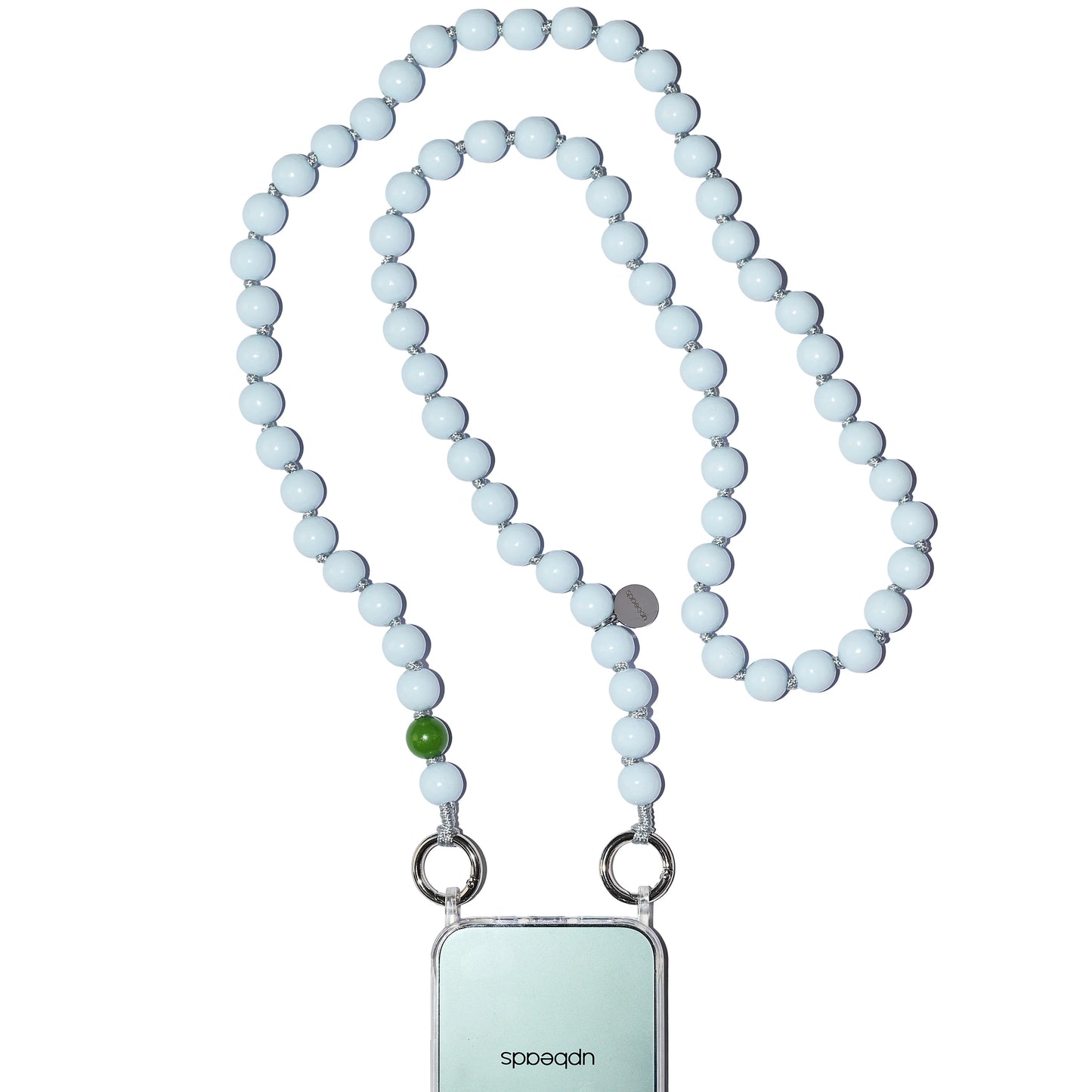 cloudy upbeads crossbody attached to an phone case