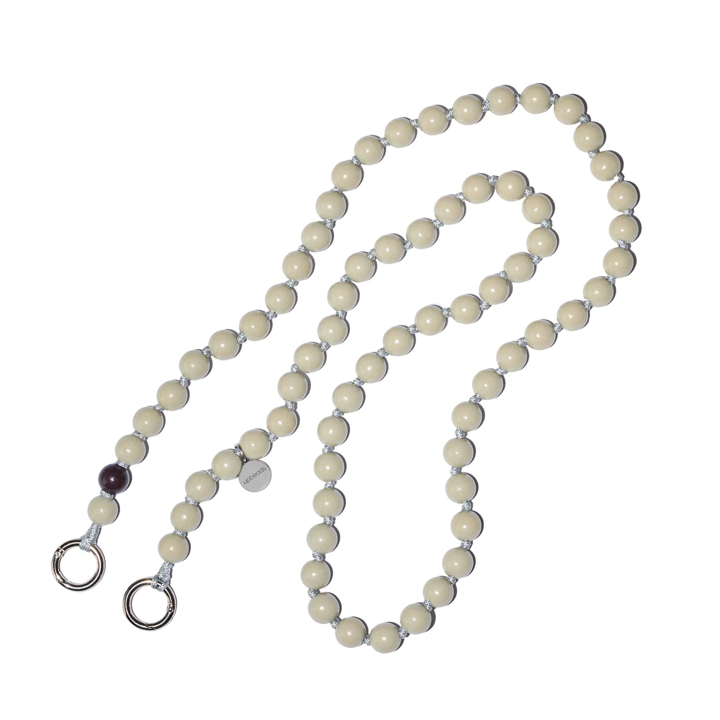 earl grey product picture grey beads with 1 dark brown signature bead upbeads