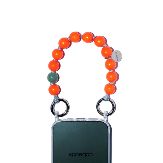 foxy mini cellphone chain neon orange keychain