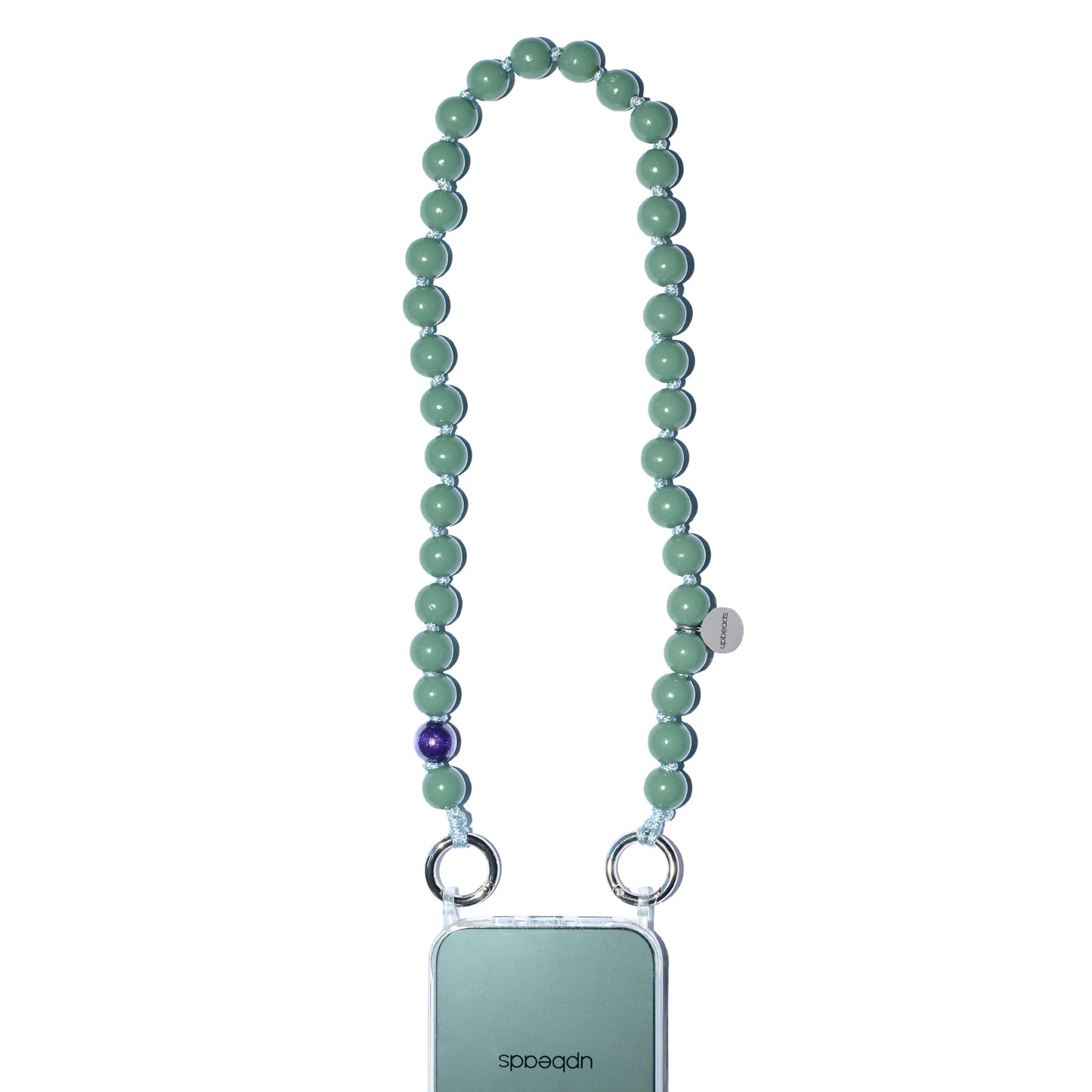 sage shortie upbeads attached to upbeads cellphone case with eyelets
