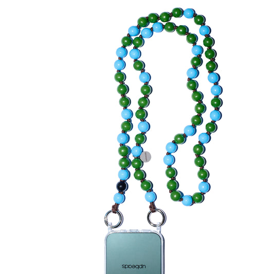 tevel crossbody attached to upbeads cellphone case with eyelets