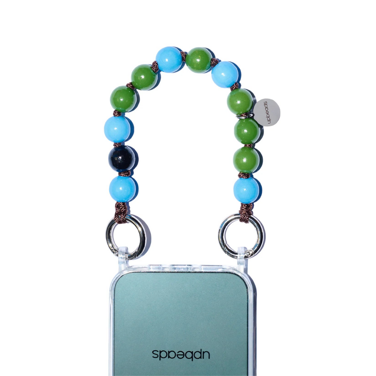 tevel mini keychain attached to upbeads cellphone case with eyelets