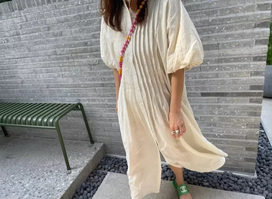 woman wearing upbeads crossbody candy model pink and yellow combination