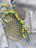 ukraine peace cellphone chain donation orphans Waisenkinder helfen Frieden blau gelb