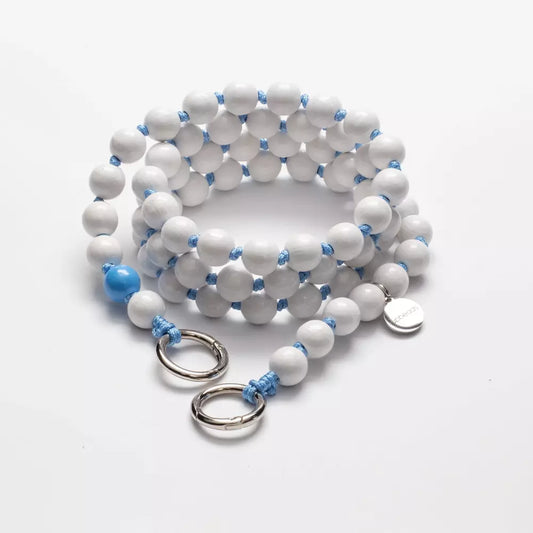 LAVAN BLUE cell phone chain CROSSBODY UPBEADS 120cm handmade in germany