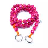 upbeads midi Berry crossbody kids holzperlenkette wooden beads chain cellphone chain keychain pink handmade made in germany