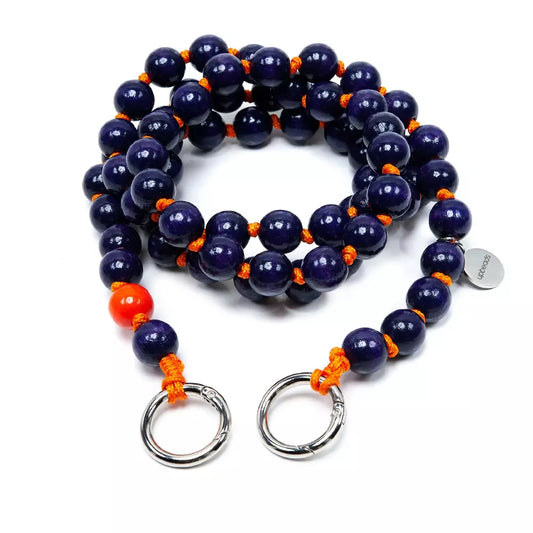 upbeads midi purpely crossbody kids holzperlenkette wooden beads chain cellphone chain keychain lila purple dunkel-lila dunkellila orange handmade made in germany