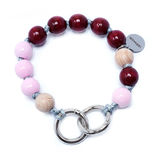 upbeads Autumn Holzperlen cellphone chain bunte Holzperlenkette upbeats upbeat Holzkugeln wooden beads mini