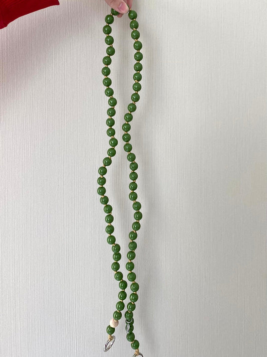 curvy upbeads tied knotted cellphone chain before the first use
