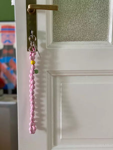 ROSIE SHORTIE cell phone chain SHORTIE UPBEADS on door