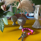 LAVAN BLUE MINI PENDANT MINI UPBEADS on yellow table with jonathan adler design pieces