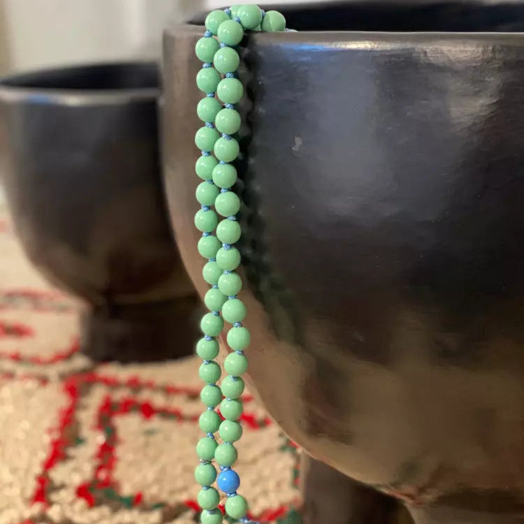 MINT cell phone chain CROSSBODY UPBEADS sustainable accessory handmade in germany mint blue green