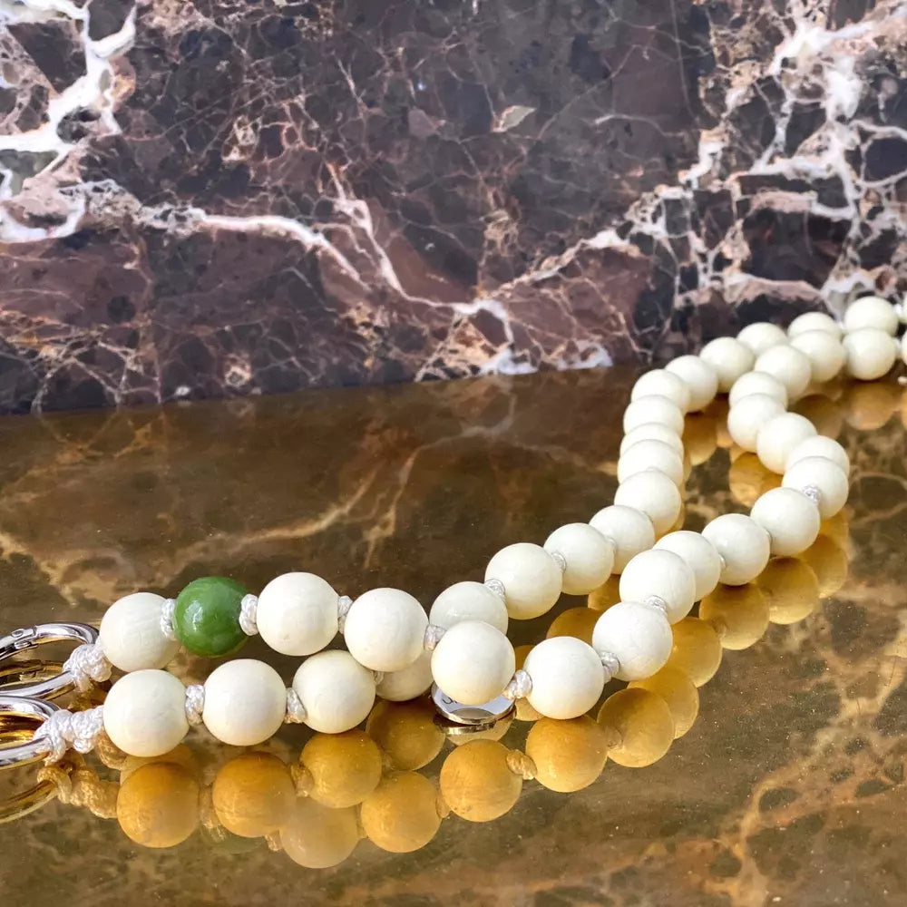 upbeads Ohpalia opal crossbody Handykette Holzperlenkette Holzperlen cellphone chain keychain wooden bead chain