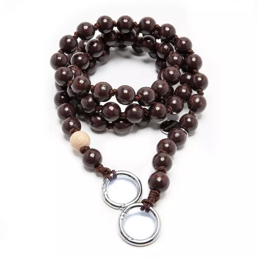 ESPRESSO cell phone chain CROSSBODY UPBEADS 120cm handmade in germany