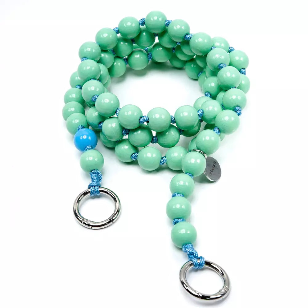 upbeads Mint Crossbody cellphone chain Handykette Holzperlenkette Holzperlen keychain wooden bead chain 120cm