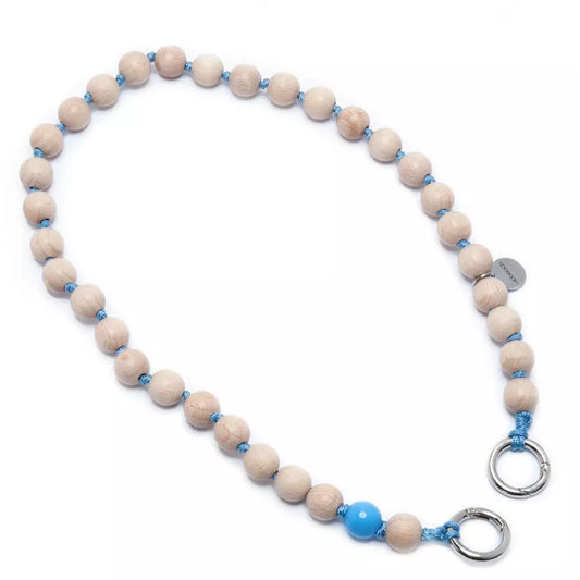 Upbeads blue shortie keys schluessel handy chain