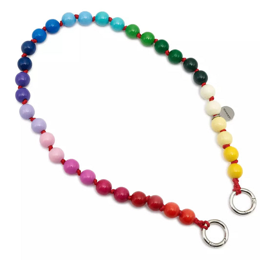 upbeads Rainbow Shortie Shorty Schlüsselkette keyholder Handykette Holzperlenkette Holzperlen cellphone chain keychain wooden bead chain