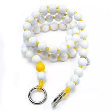 画像をギャラリービューアに読み込む, upbeads midi lavan crossbody kids holzperlenkette wooden beads chain cellphone chain keychain weiß gelb white hell yellow handmade made in germany