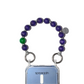 plum mini as cellphone chain on white background