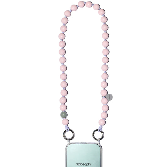 blush upbeads pastel pink as cellphone chain