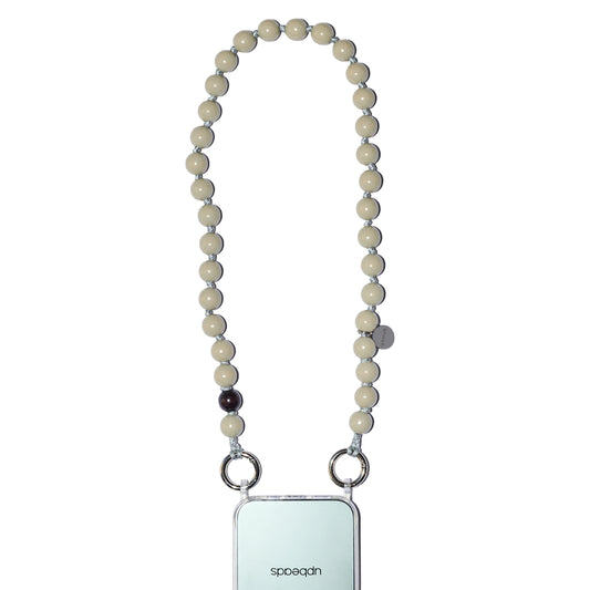 upbeads earl grey shortie as cellphone chain