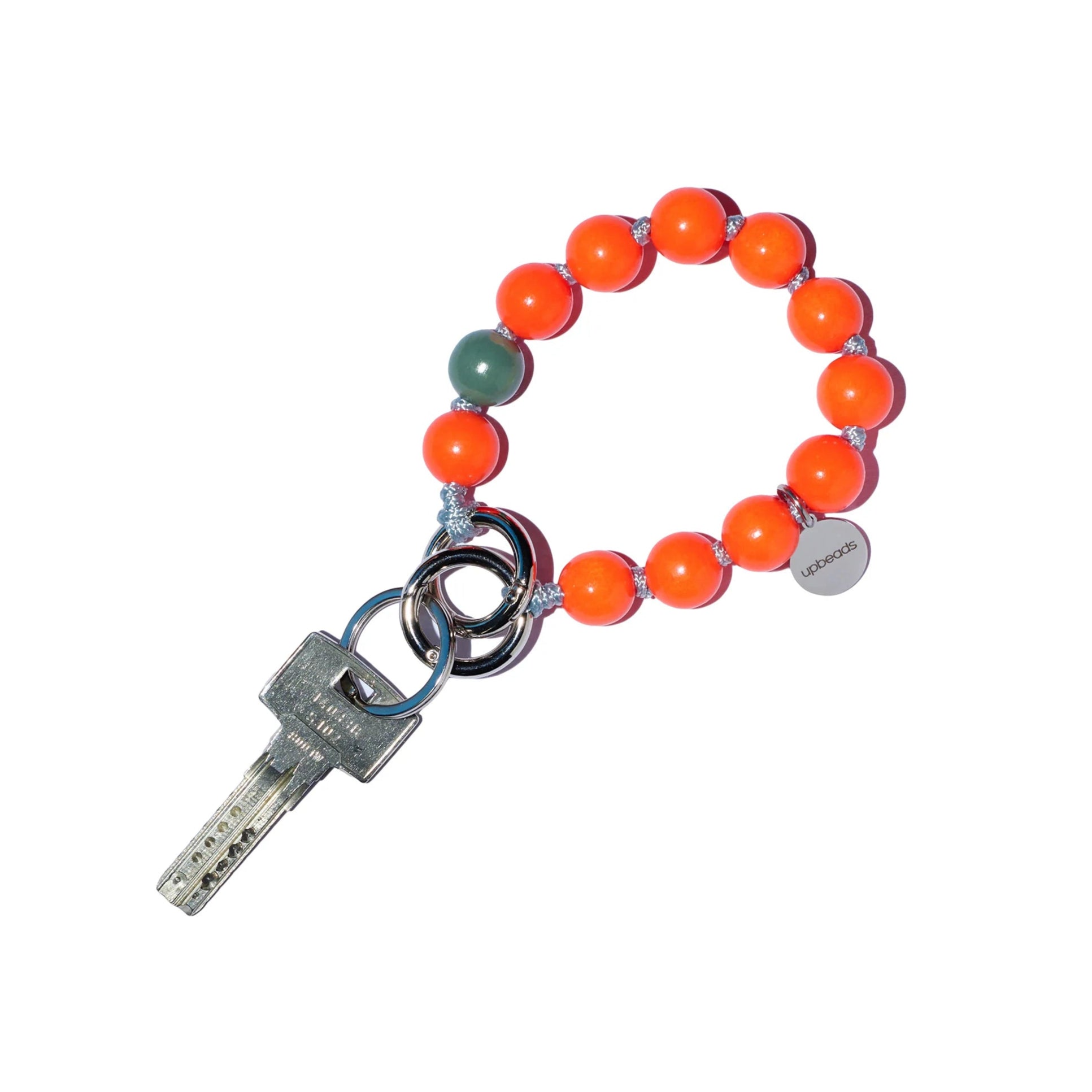 upbeads foxy mini keychain neon orange as a keychain