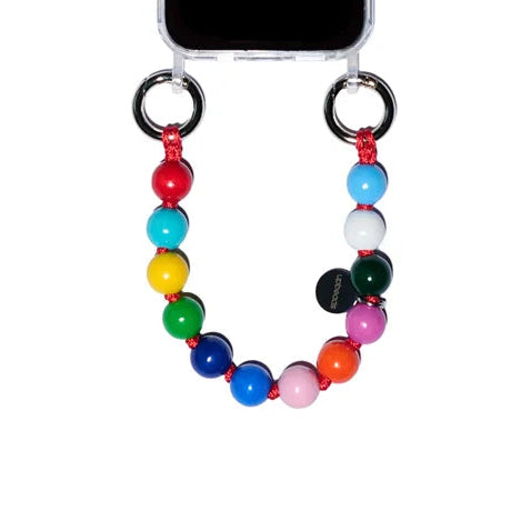 upbeads mini happy chain attached to a cellphone case 