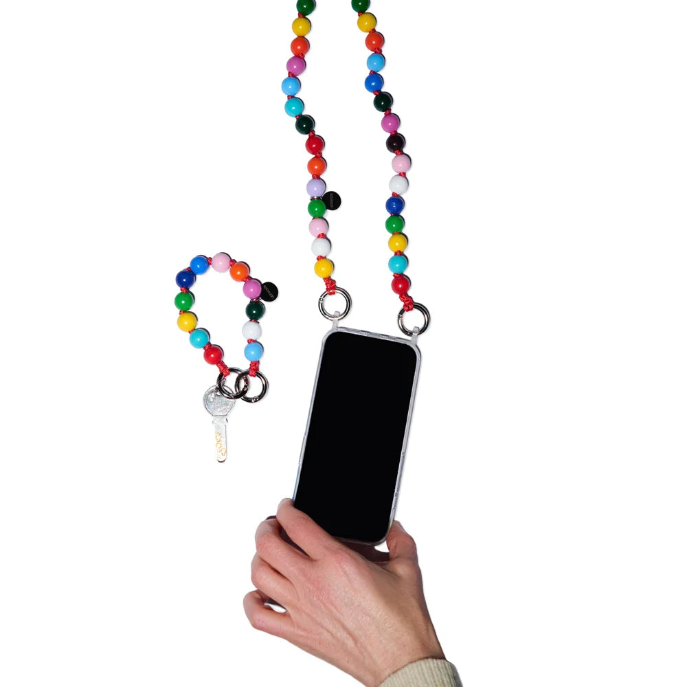 upbeads happy models in different sizes mini for keys and crossbody attached on cellphone case