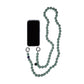 upbeads crossbody sage green wooden beads cellphone chain attached to cellphone case with rings