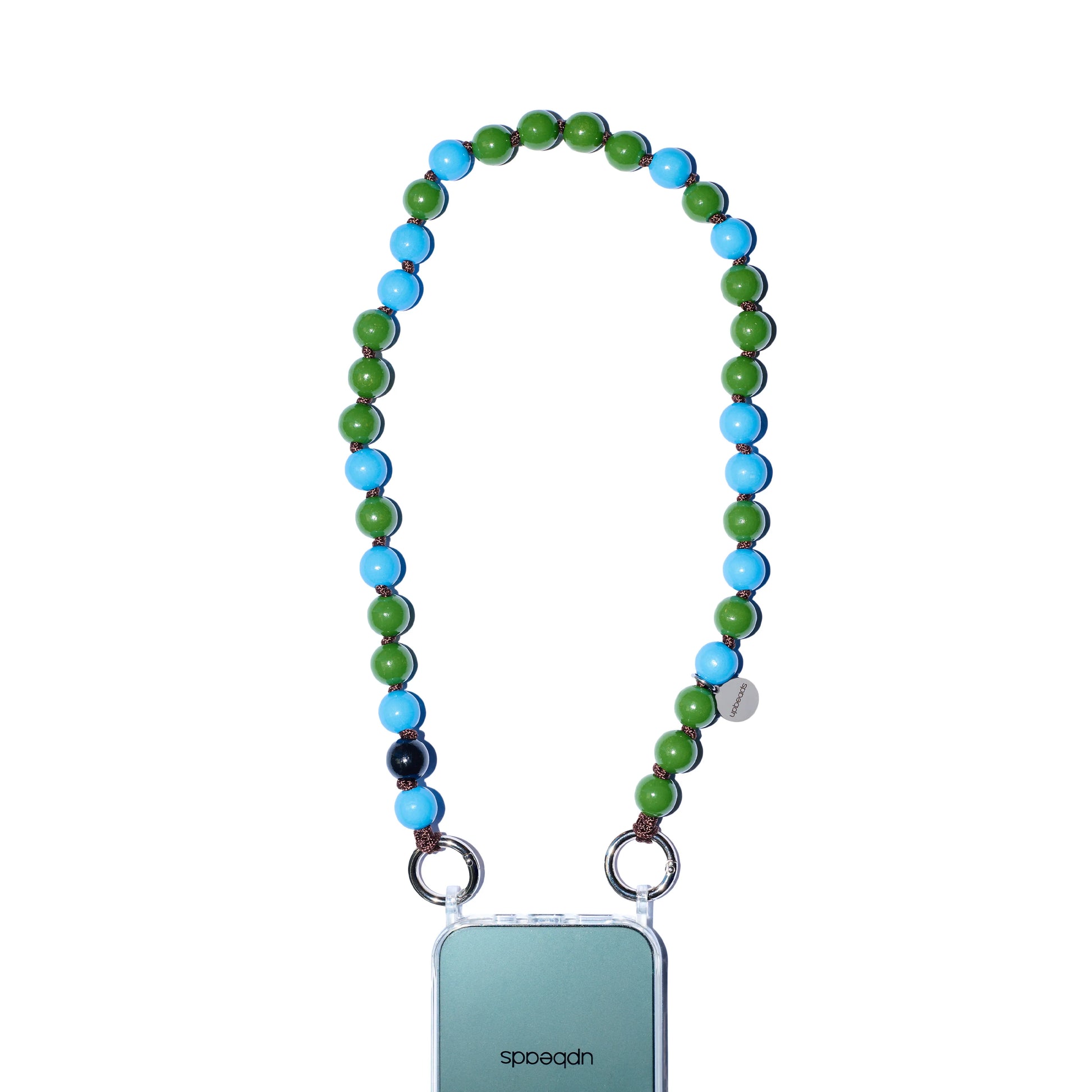 tevel shortie attached to cellphone upbeads case with eyelets