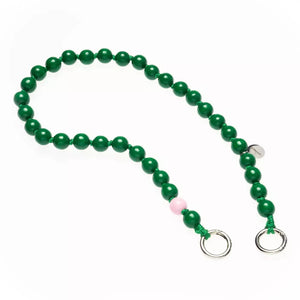upbeads Emerald Shortie green grün Handykette Holzperlenkette Holzperlen cellphone chain keychain wooden bead chain