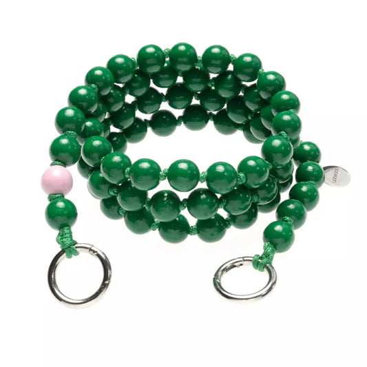 upbeads Emerald crossbody Handykette Holzperlenkette Holzperlen cellphone chain grün green keychain wooden bead chain