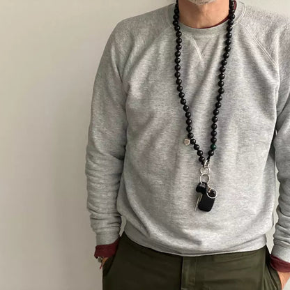 upbeads midi vio crossbody kids holzperlenkette wooden beads chain cellphone chain keychain lila handmade made in germany
