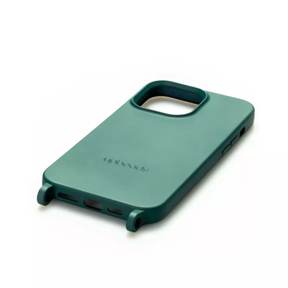 iphone 14 pro max grüne Handyhülle zum befestigen einer upbeads Kette mit Ringen zum einklicken