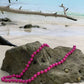 LOVE cell phone chain CROSSBODY UPBEADS spotted at Maldives beach handmade phone and key chain from Germany 120cm pink rose orange