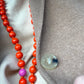 upbeads upbiz tapuz orange crossbody Handykette Holzperlenkette Holzperlen cellphone chain keychain wooden bead chain