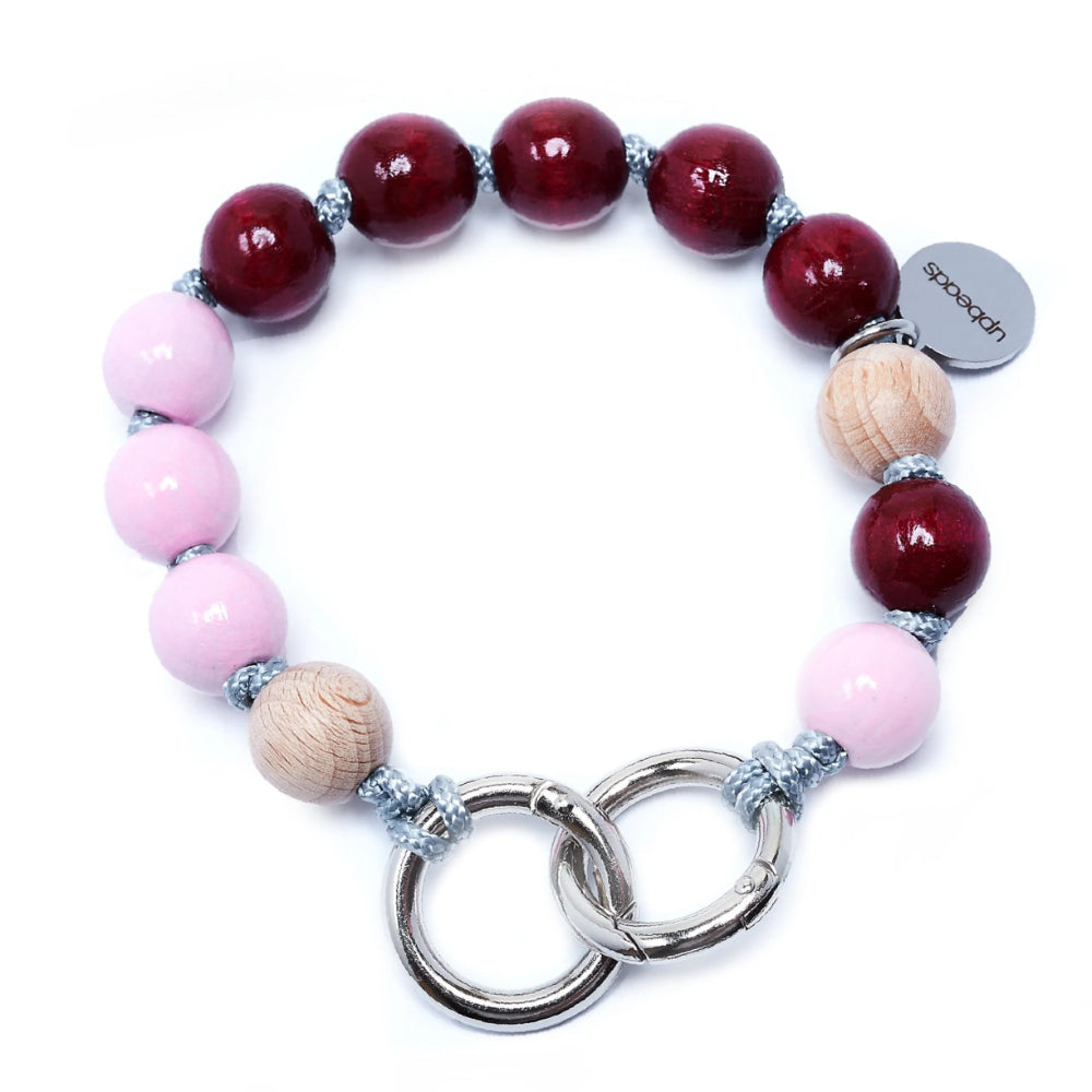 upbeads Autumn Holzperlen cellphone chain bunte Holzperlenkette upbeats upbeat Holzkugeln wooden beads mini