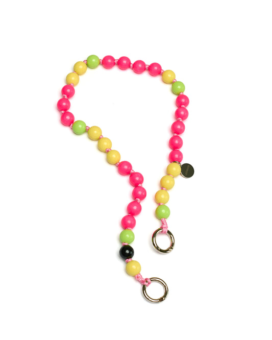 flashdance shortie yellow lime and neon pink beads