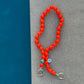 foxy upbeads neon orange cellphone chain and keychain at the pool
