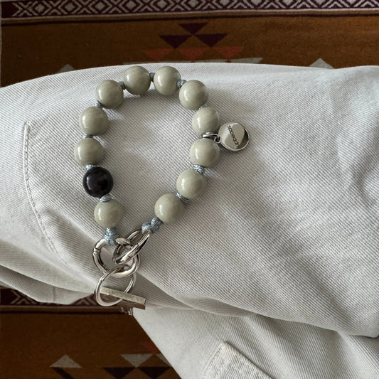 upbeads mini earl grey used as keychain