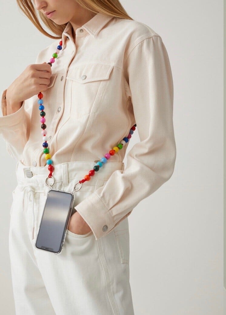 upbeads Happy Holzperlen Handykette cellphone chain bunte Holzperlenkette upbeats upbeat Holzkugeln wooden beads